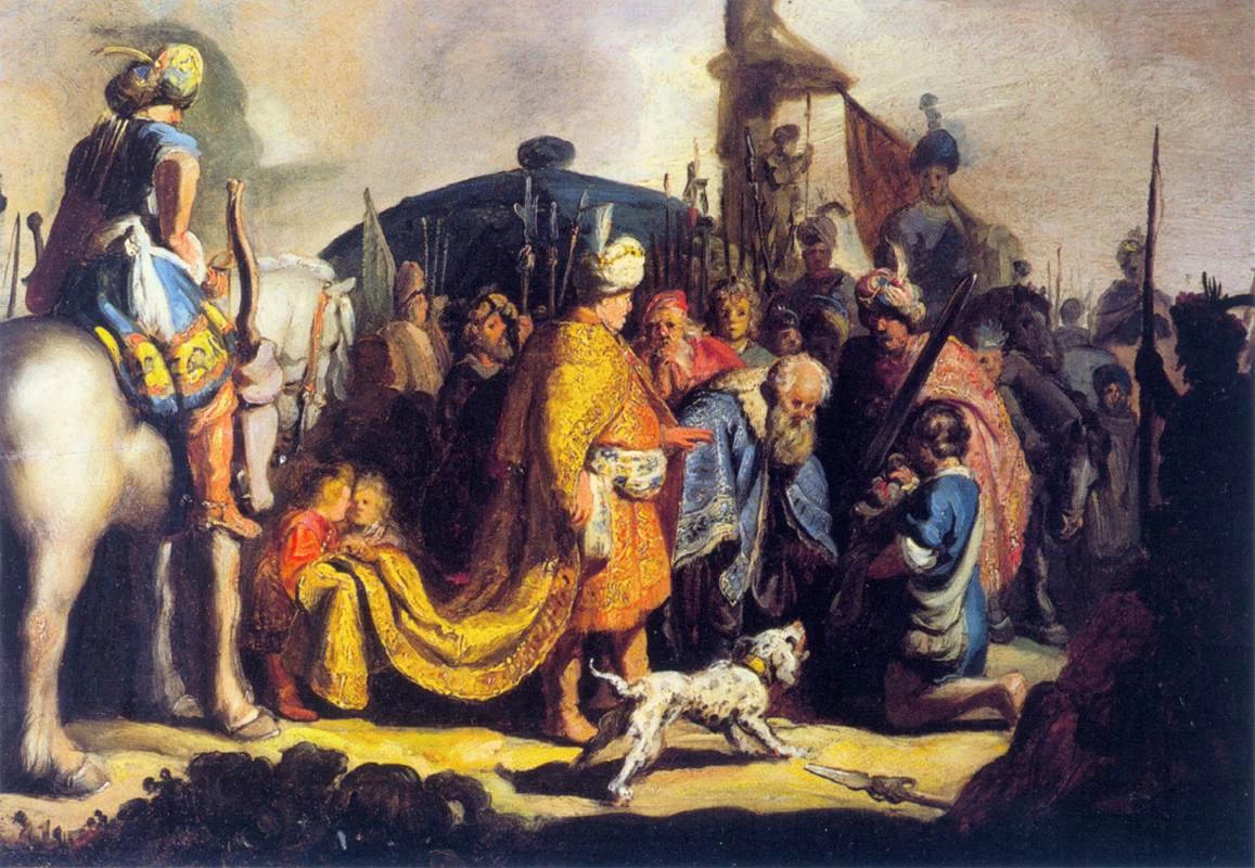 David presenta la testa di Golia al re Saul - Öffentliche Kunstsammlung, Basel